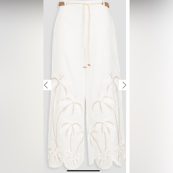 ZIMMERMAN Lyre embroidered cropped trousers- Size 1 - Picture 6 of 10